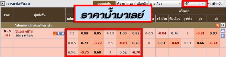 ราคาน้ำ MY